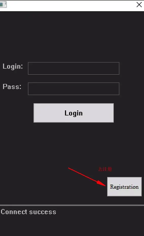 点击 Registration