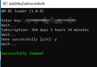 Successfully loaded 提示
